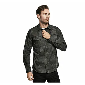 BRANDIT Men Shirt Slim Černá Zelená S