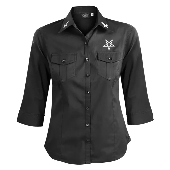 košile dámská s 3/4 rukávem AMENOMEN - OMEN005D3/4 S